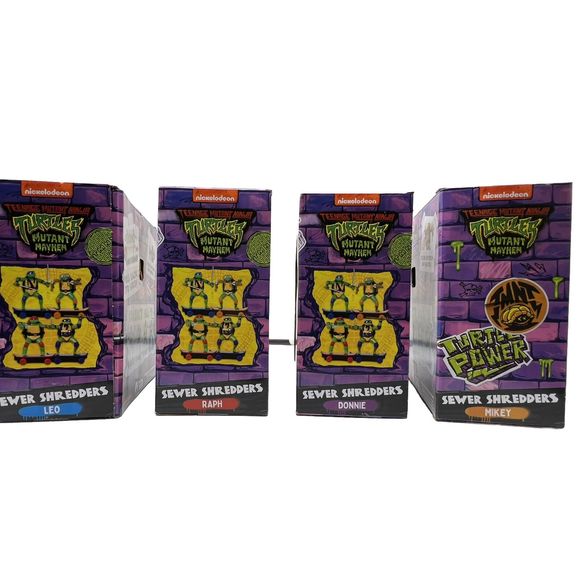 Teenage Mutant Ninja Turtles TMNT Sewer Shredders 5" Set of 4 Skateboard New - Picture 10 of 10